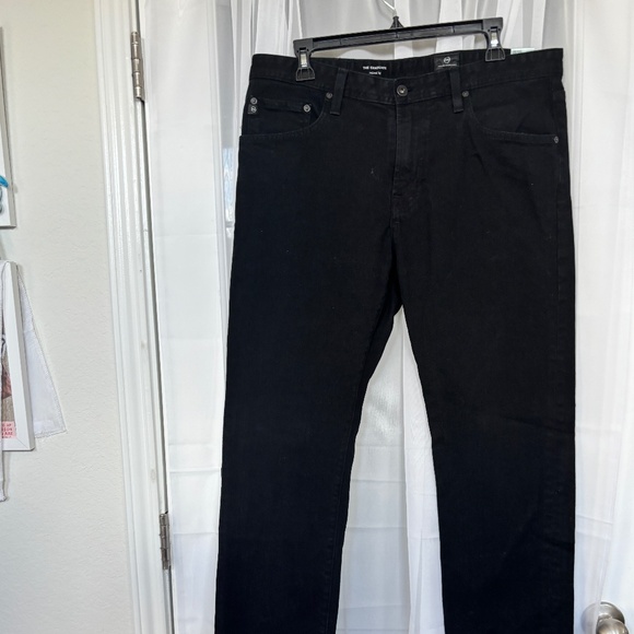 Mens AG The Graduate Tailored Leg black jeans - Picture 1 of 5